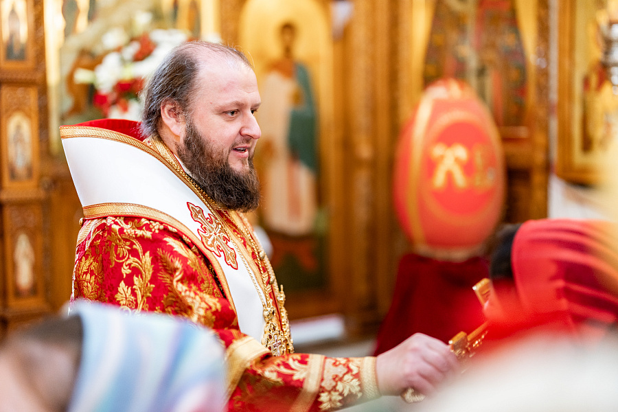 Божественная литургия в Преображенском соборе города Люберцы